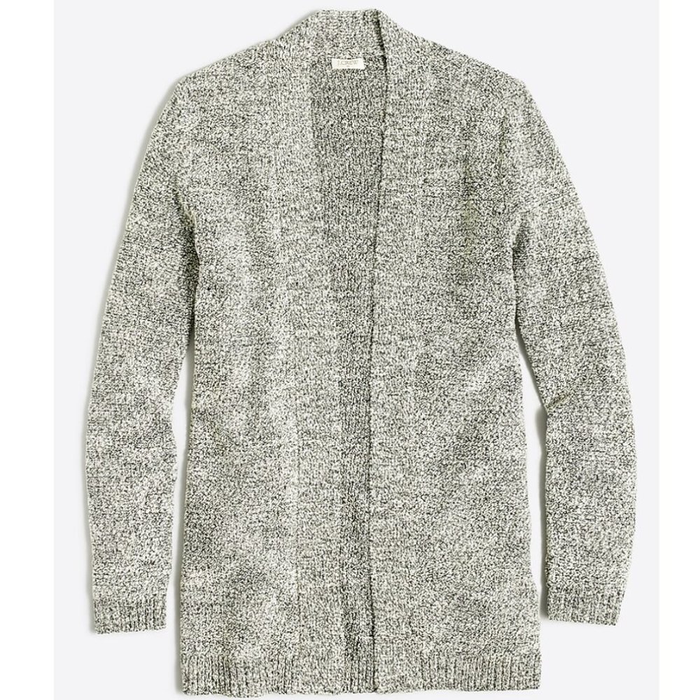 J.Crew Gray Marled Open Cardigan Sweater Small S